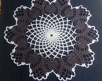 Crochet doily rug Round doily rug 41 inches Crochet rug  Brown doily rug Decorative carpet Crochet lace rug children decor rug