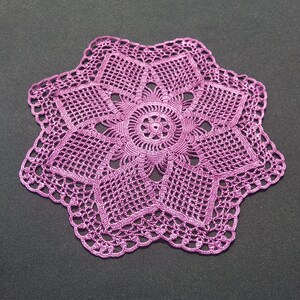 Burgundy crochet doily-Crochet doilies-medium doily-Round doily-Home decor-Color crochet doily-burgundy doily-Handmade tablecloth