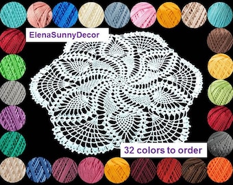 White crochet doily - Medium doily - Home decor - white crochet doilies - Mother's Day - Handmade - Handmade tablecloth