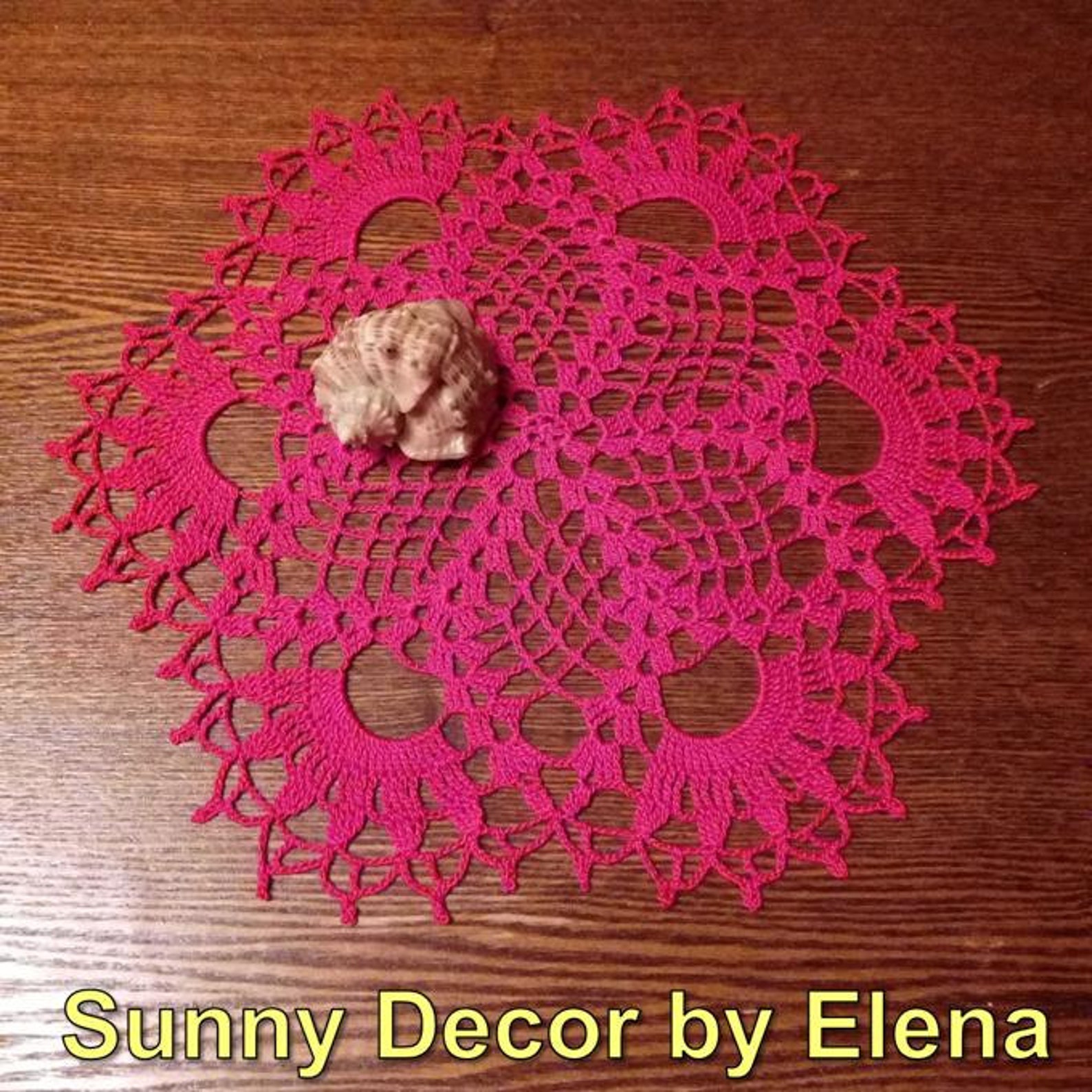Crochet Doily Round Doilies Small Doily Home Decor Red Etsy