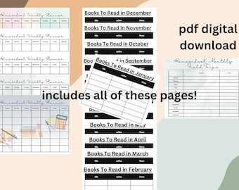 Homeschool Planner Homeschool Planner Seven Day Field Trip Planner Books for Each Month