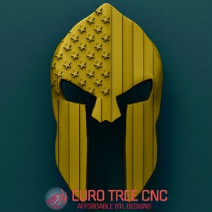 American flag embedded in Viking helmet  3D STL Model, CNC Router Engraver, Artcam, Aspire, CNC files, Wood, Art, Wall Decor, Cnc, Cutt3d