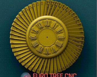 Deck of Cards Wall Clock 3D STL Model: CNC Router File (Digital Download)