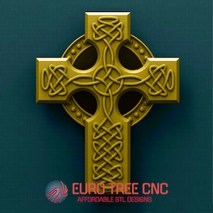Celtic cross 3D STL Model, CNC Router Engraver, Artcam, Aspire, CNC files, Wood, Art, Wall Decor, Cnc, Cutt3d