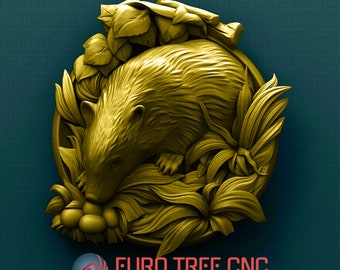 Badger 3D STL Model: CNC Router Engraver File