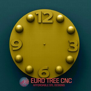 Football Soccer Wall clock  3D STL Model, CNC Router Engraver, Artcam, Aspire, CNC files, Wood, Art, Wall Decor, Cnc, Cutt3d