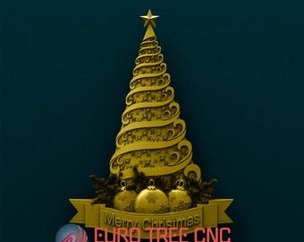 3D Christmas Tree STL Model: CNC Router Engraver File (Digital Download)