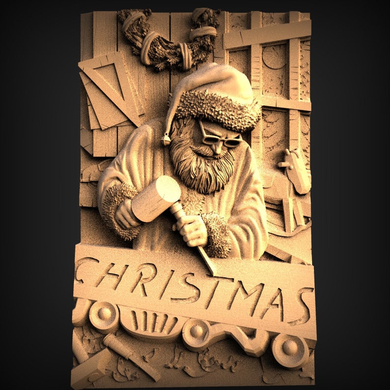 Santa Claus Workshop Christmas 3D STL Model CNC Router - Etsy