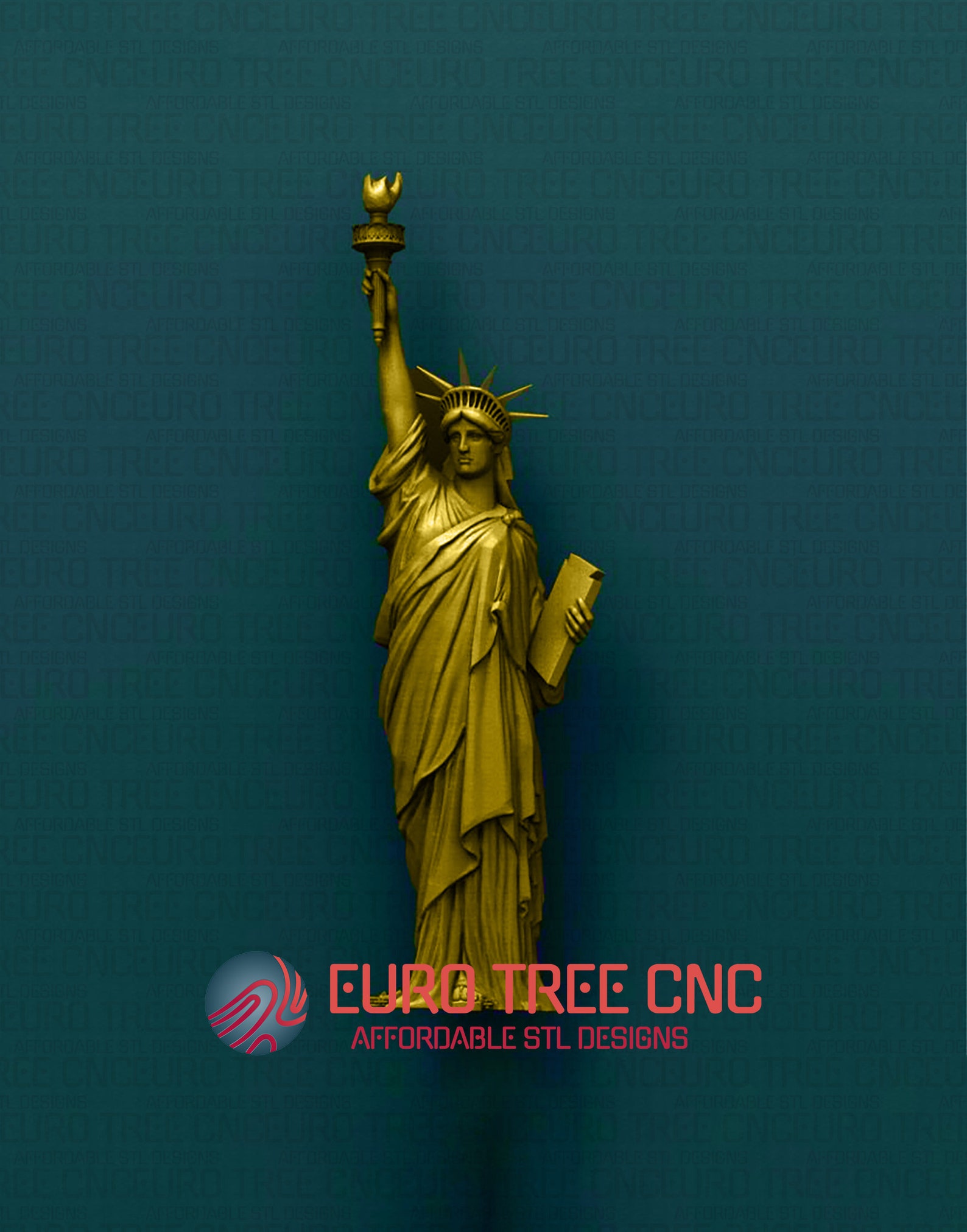 Statue of Liberty 3D STL Model: CNC Router Files (5MB) - Etsy