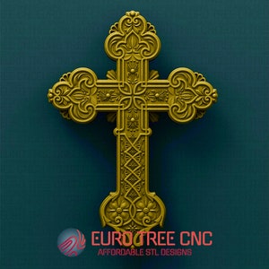 Hermoso modelo STL 3D cruzado, grabador de enrutador CNC, Artcam, Aspire, archivos CNC, madera, arte, decoración de pared, CNC, Cutt3d