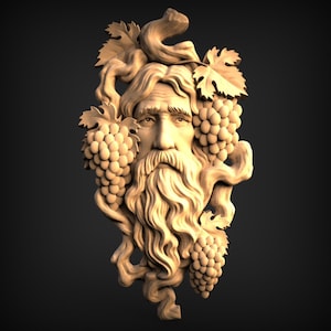 Forester man wine grapes vines vineyards 3D STL Model, CNC Router Engraver, Artcam, Aspire, CNC files, Wood, Art, Wall Decor, Cnc, Cutt3d