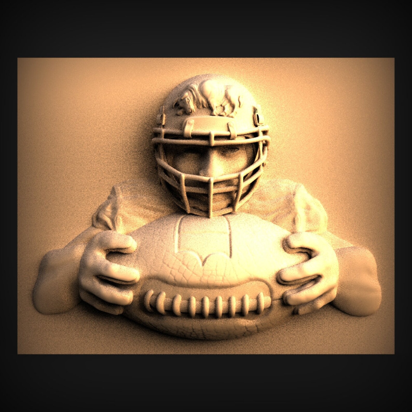 Football Rugby Player 3D STL Model, CNC Router Engraver, Artcam, Aspire ...