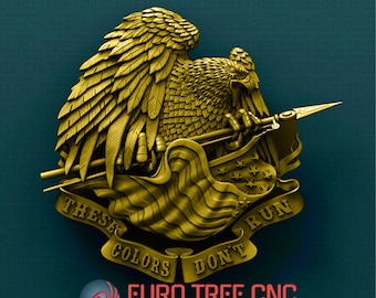 American Eagle 3D STL Model: CNC Router Files, Patriotic Wall Decor (Digital Download)