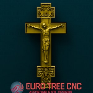 Crucifixion Jesus Christ cross church 3D STL Model, CNC Router Engraver, Artcam, Aspire, CNC files, Wood, Art, Wall Decor, Cnc, Cutt3d