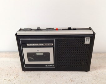 Vintage Kassettenrekorder Groundig Mk 232 Portable, funktioniert nicht