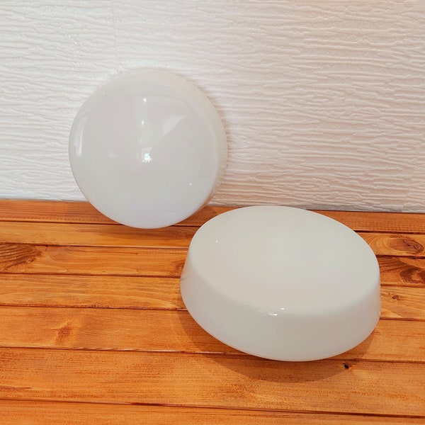 1 of 5 Vintage Wall or Ceiling Light Fixtures Opaline / Mid Century Milk Glass Sconces / Retro Glass Sconces / Wall Plafonieres / 70s