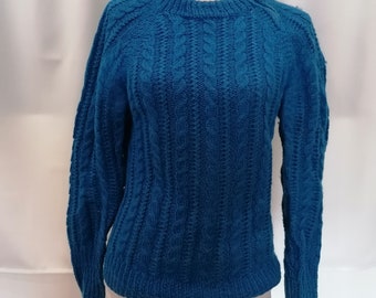 Blauer Vintage Damen Pullover / Pullover / 80er Jahre / Größe M