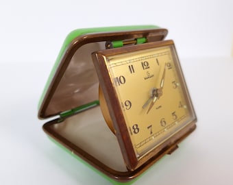 Vintage Travel Alarm Clock Gartant / Retro Clock / Compact Alarm Clock / Portable Clock / Gift for Travelers / Not Work