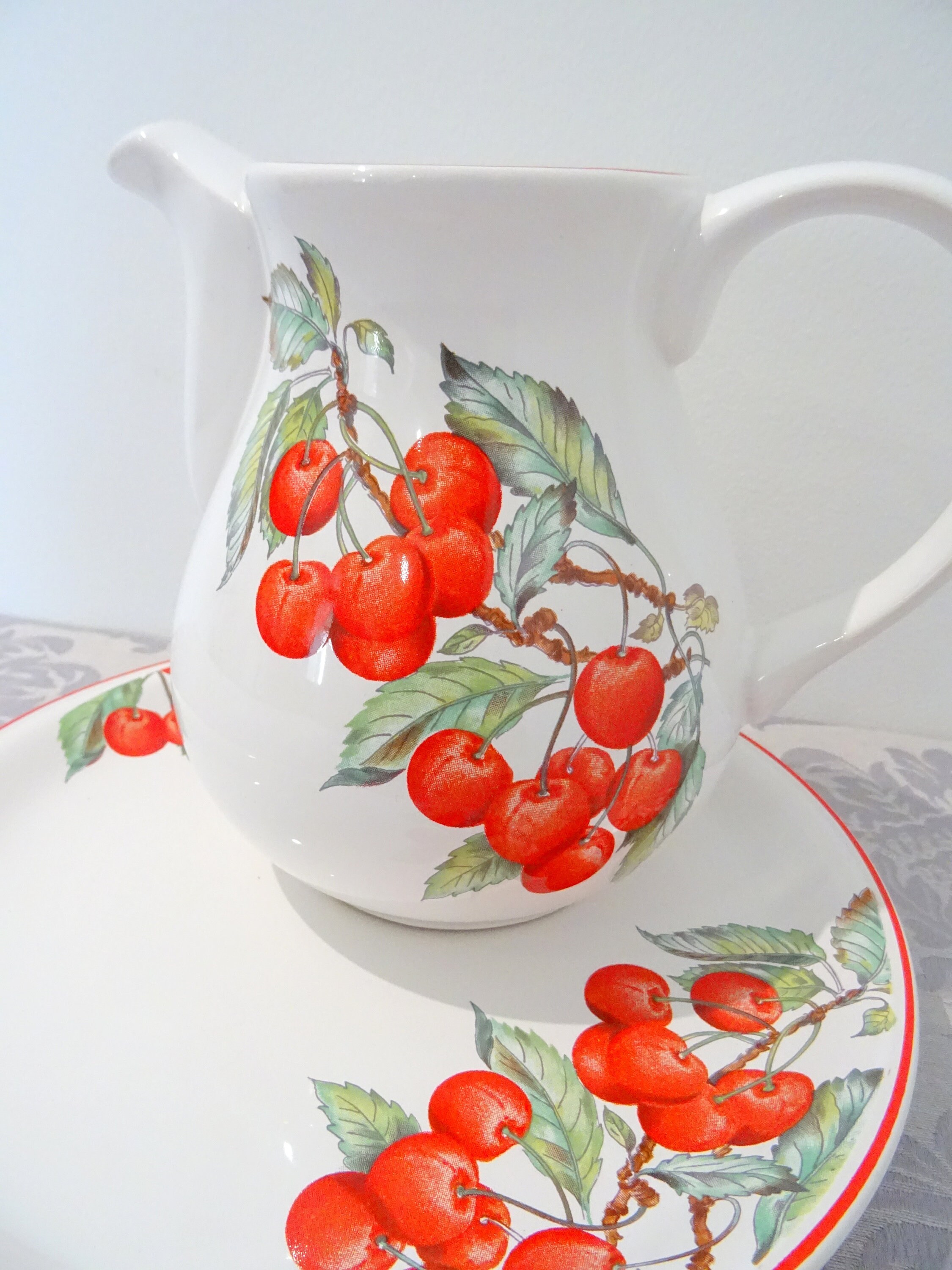 Vintage Collection Set of 6 Tea Cups Cherry Tea Set 6 Etsy