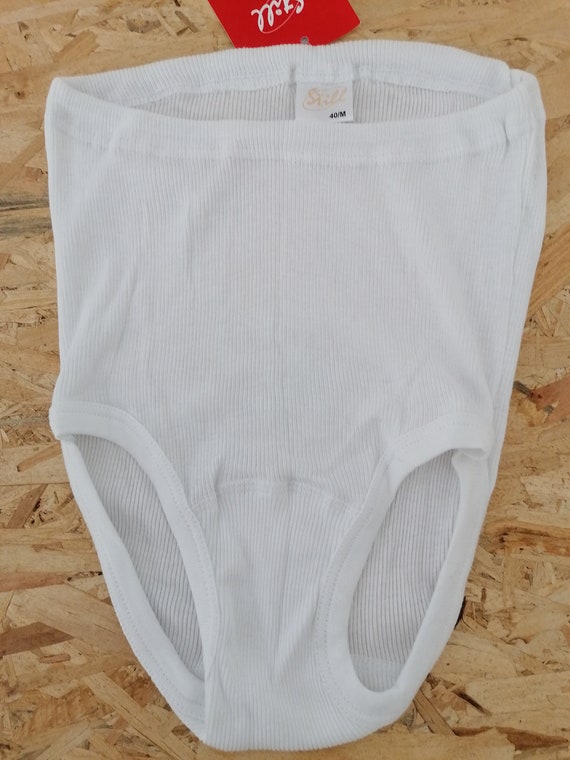 Vintage pair of high waist panty / white pointell… - image 3