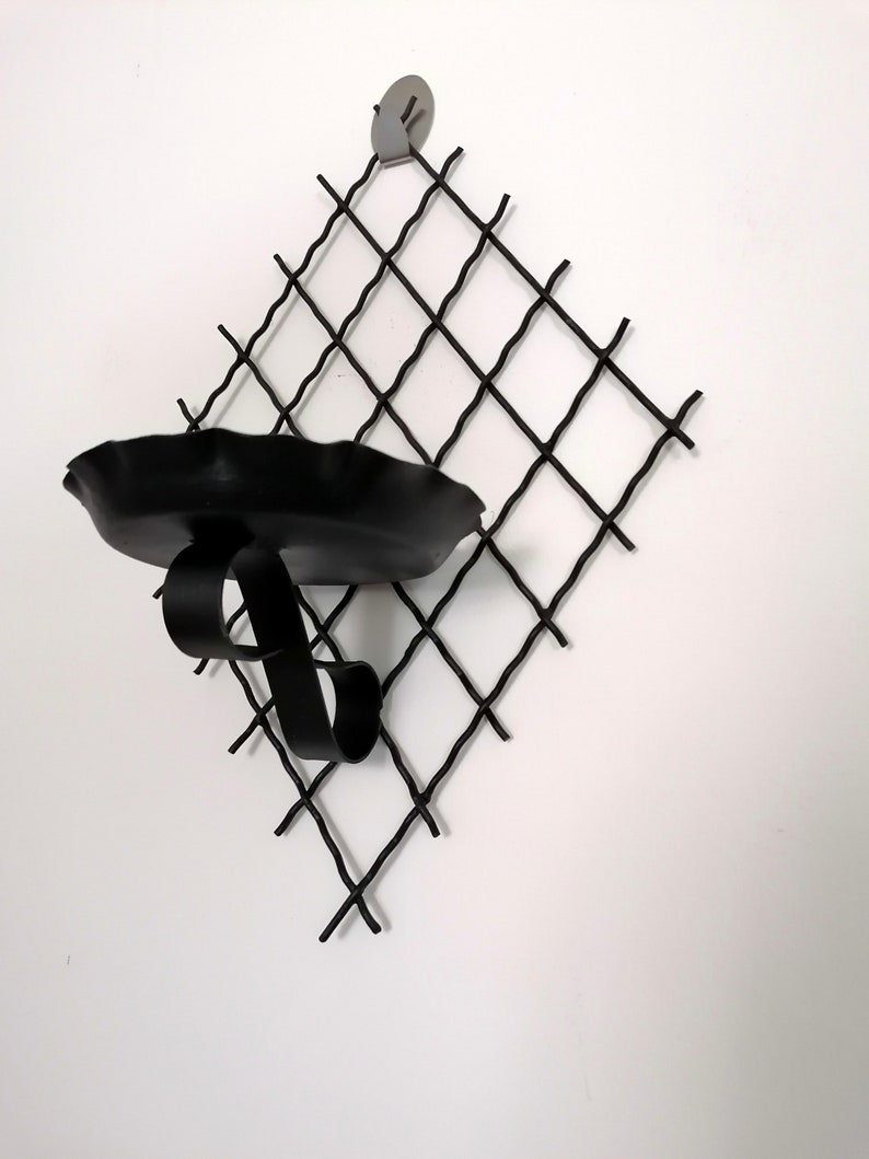 Iron Wall Plant Hanger Metal Wall Plant Stand Black Hanging Etsy