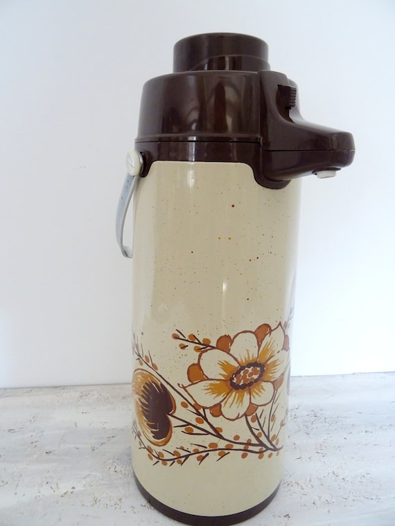 Vintage Pump Pot Thermos, Retro Thermos, Vintage Coffee Pumps