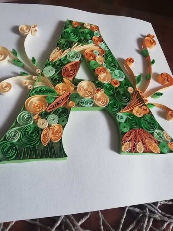 Download Home Sculptures Letter A 100 Handmade Birthday Personalized Gifts For Him Her Frame Paper Quilling 3d Art For Home Decoration