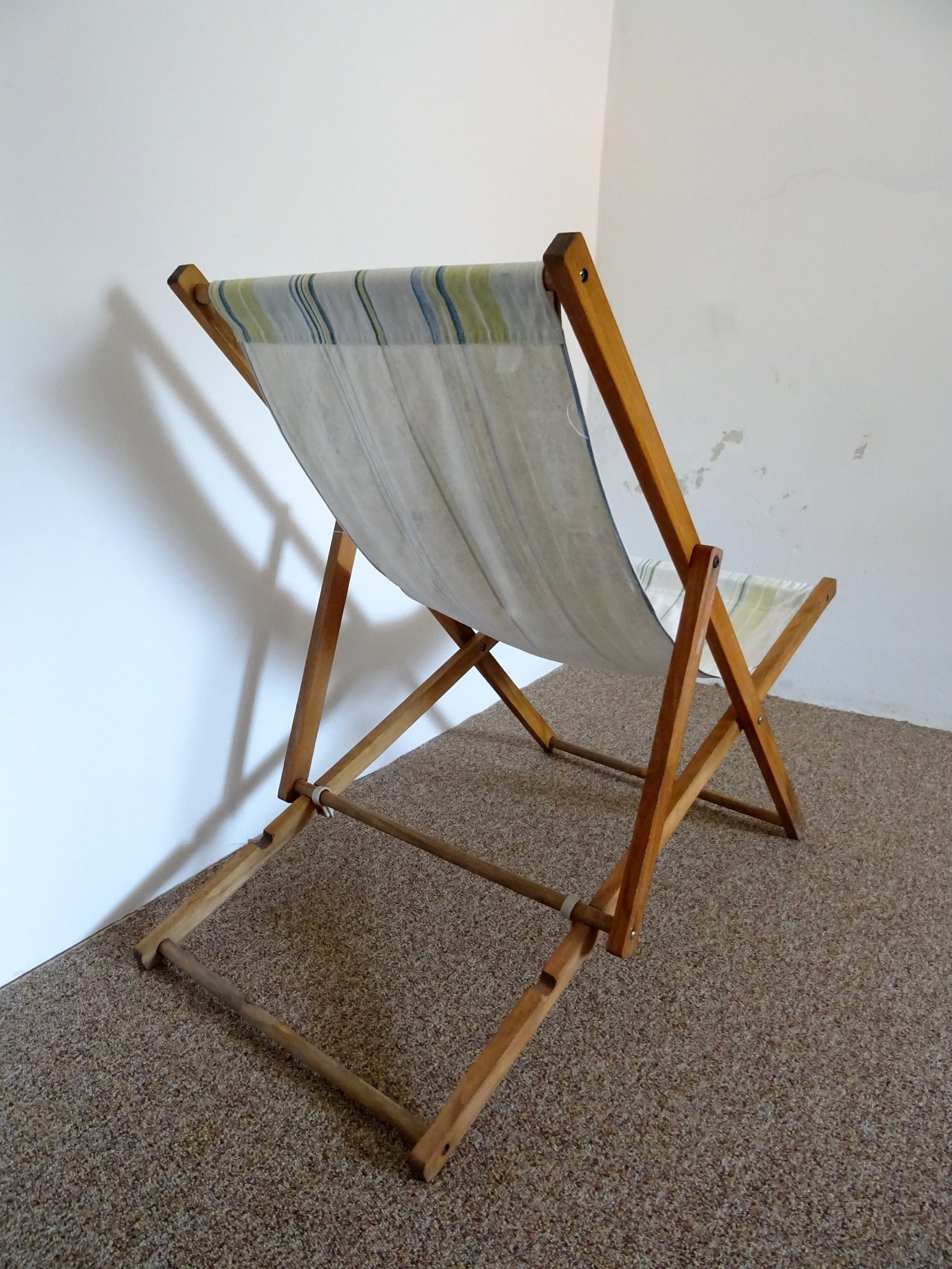 Vintage Wooden folding beach chairs Folding Lounge chair Etsy