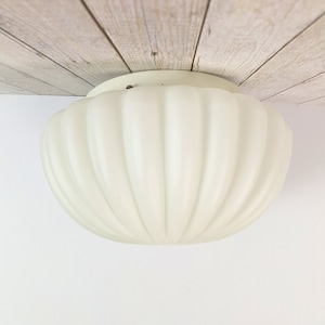 Vintage Flush Mount Ceiling Light, Retro Round Glass Wall, Glass Sconces, Mid-century Opaline Glass, Bauhaus Style Light,