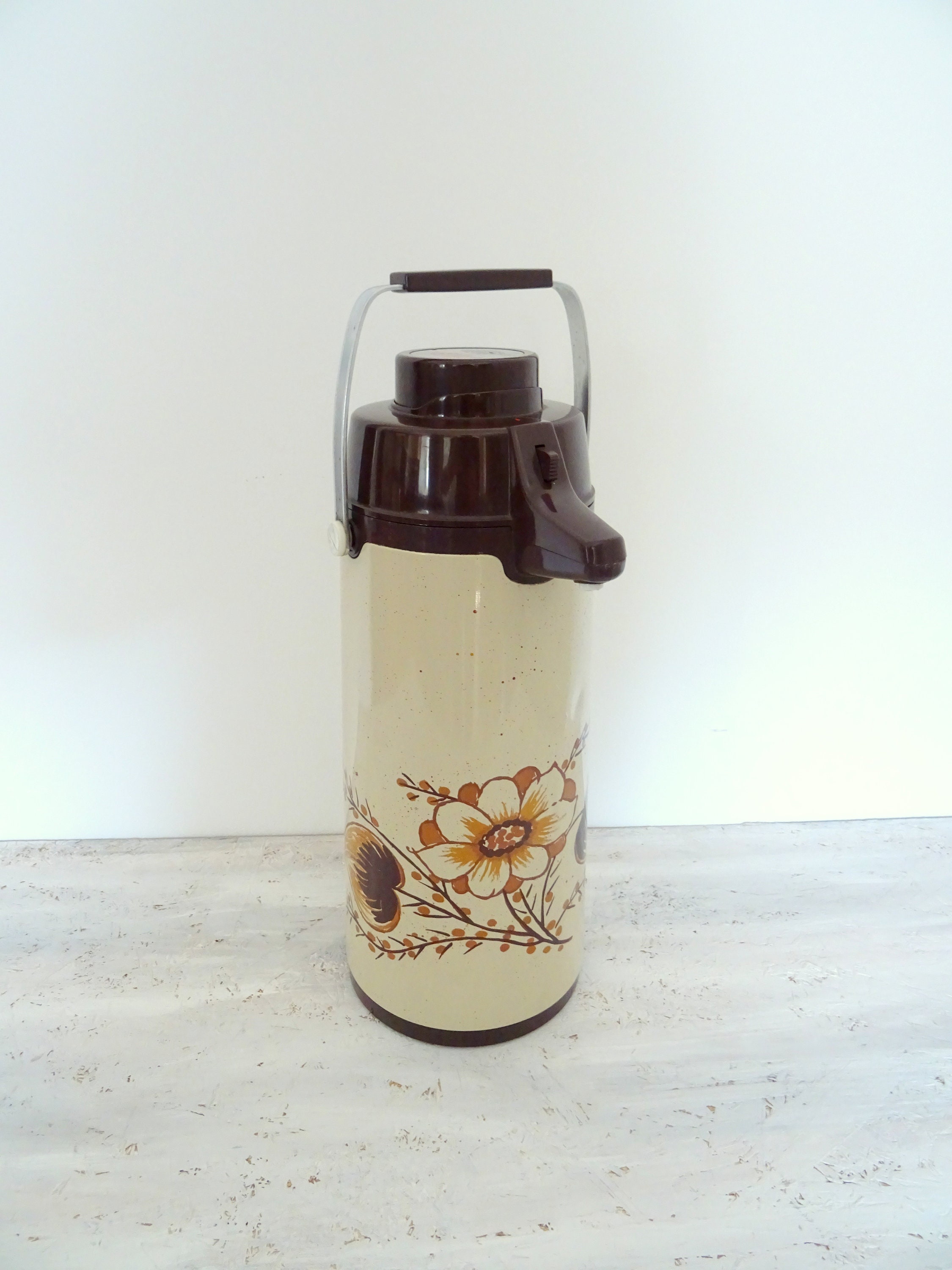 Vintage Pump Pot Thermos Retro Thermos Vintage Coffee Pumps Etsy