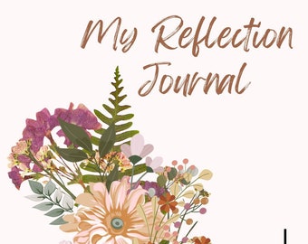 Printable Reflection Journal Nostalgic 32 Day Prompts Downloadable Motivational Affirmations Journal Self-Discovery Women's Mindset Journal