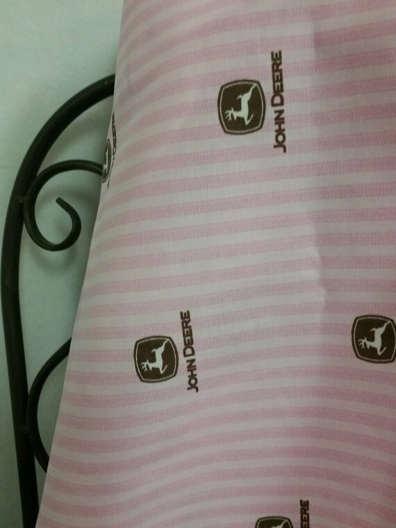 John Deer Official Licensed Product for Springs Global US in Pink and Brown 100 Percent Cotton Quilting Crafting Fabric Free Shipping