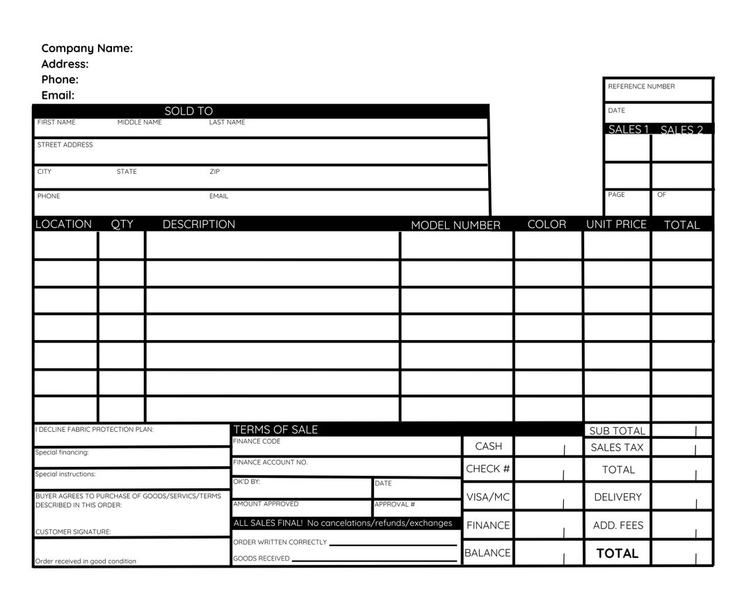 Small Business Invoice, Printable Invoice Download PDF for Immediate ...