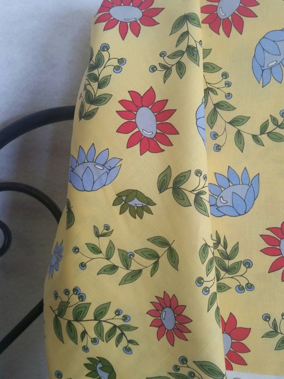 Penny Rose Monday Monday by Jill Finley Yellow Background 100% Cotton Fabric Large Flowers Quilting Crafting Sewing FabricFree Shipping