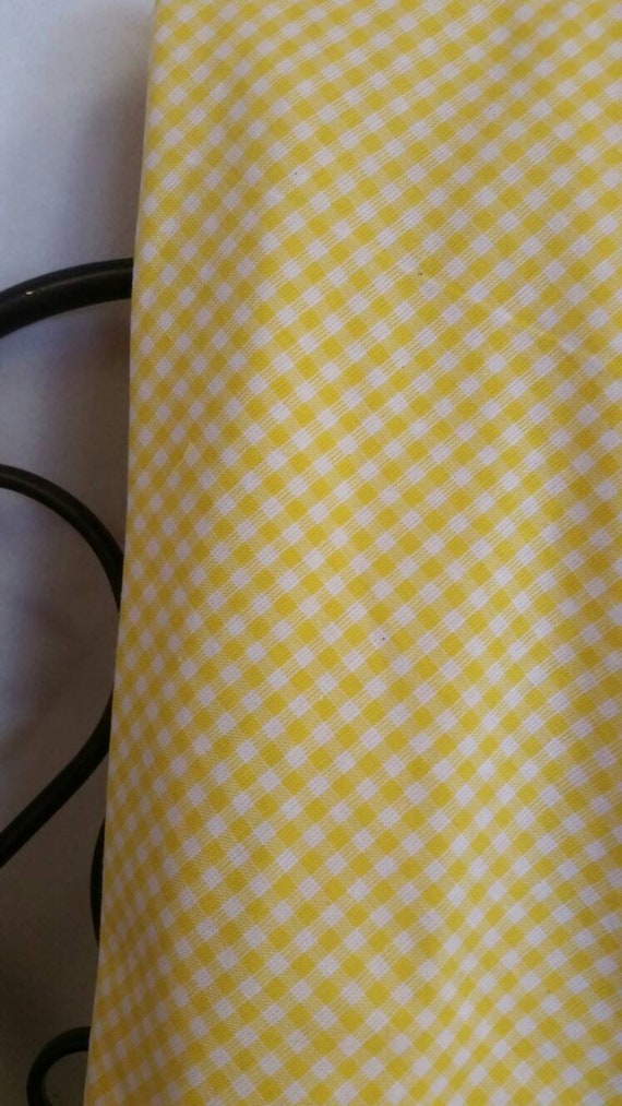 MDG 1/8" Squares Yellow and White Gingham Check Fabric 100 Percent Cotton, Free Shipping, Quilting, Crafting Home Decor Fabric