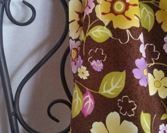 2 Yard Sale Bundle Henry Glass and Co. Soiree Fabric Flowers on a Brown Background 100 Percent Cotton Fabric Quilting, Crafting, and Sewing