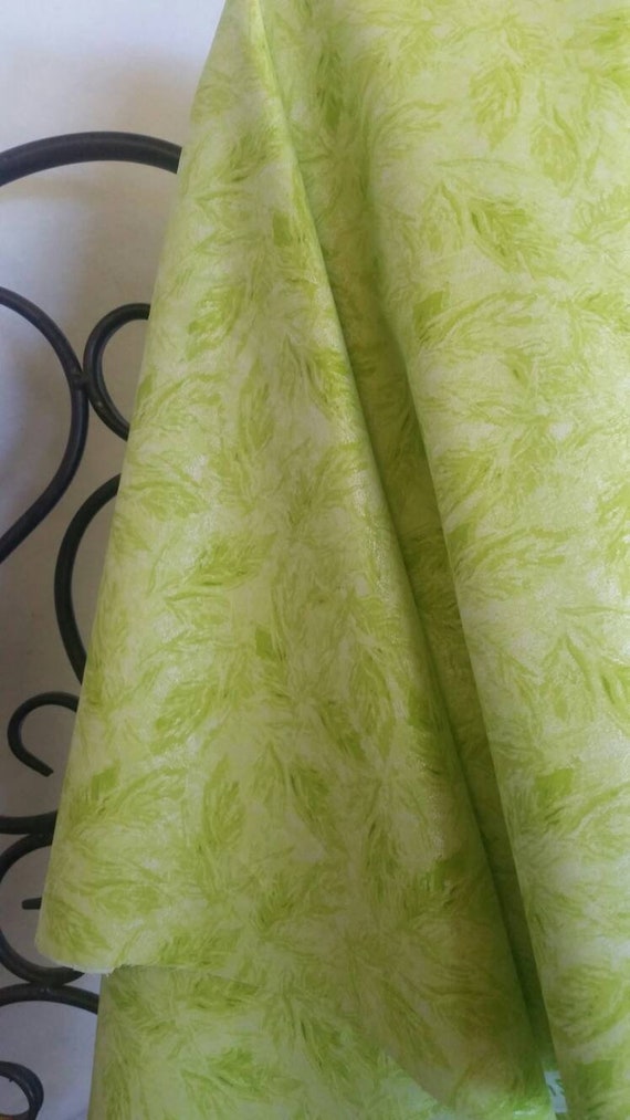 Riley Blake Shimmer in Lime Featuring Paintstroke Leaves 100 Percent Cotton Fabric for Quilting, Crafting and Sewing Free Shipping