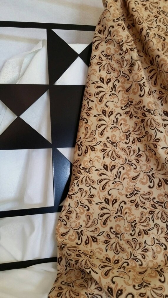 Free Shipping Quilting Fabric, 100 Percent Cotton By the Yard Light Brown Background Quilting Fabric