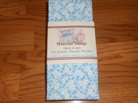 Free Shipping 8 Fat Quarter Bundle Buddies Blue 100% Cotton, Quilting, Sewing Fabric