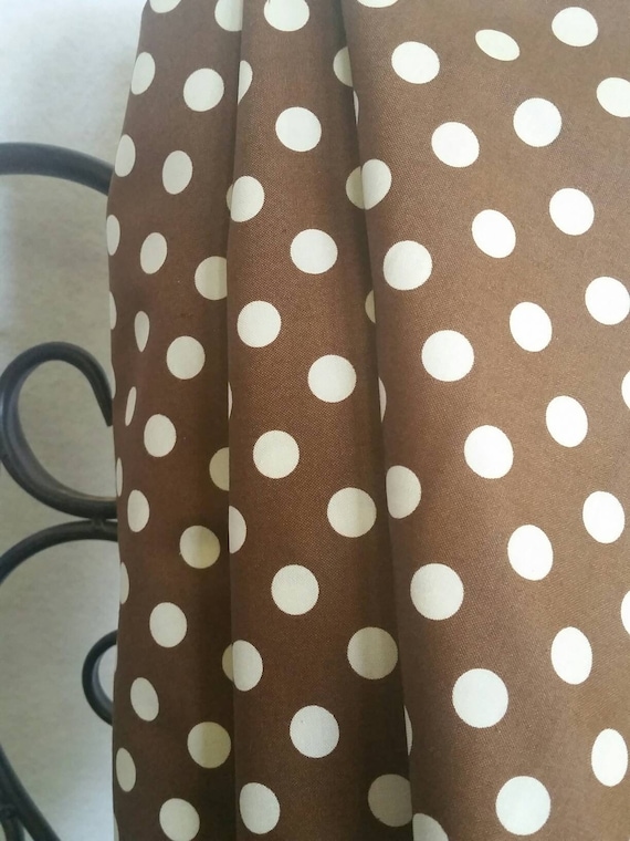 Windham Fabrics Teddy Bear Basics Tan Dots on a Brown Background Fabric for Quilting, Crafting, Sewing Free Shipping 100 Percent Cotton