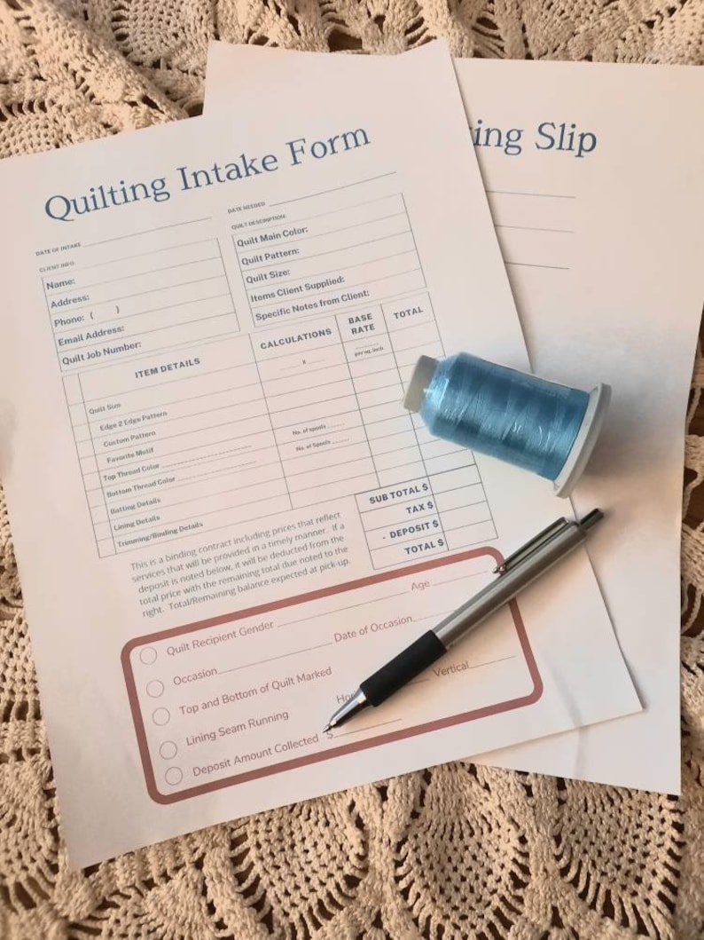Printable Home Quilting Business Invoice/sales Order and Etsy