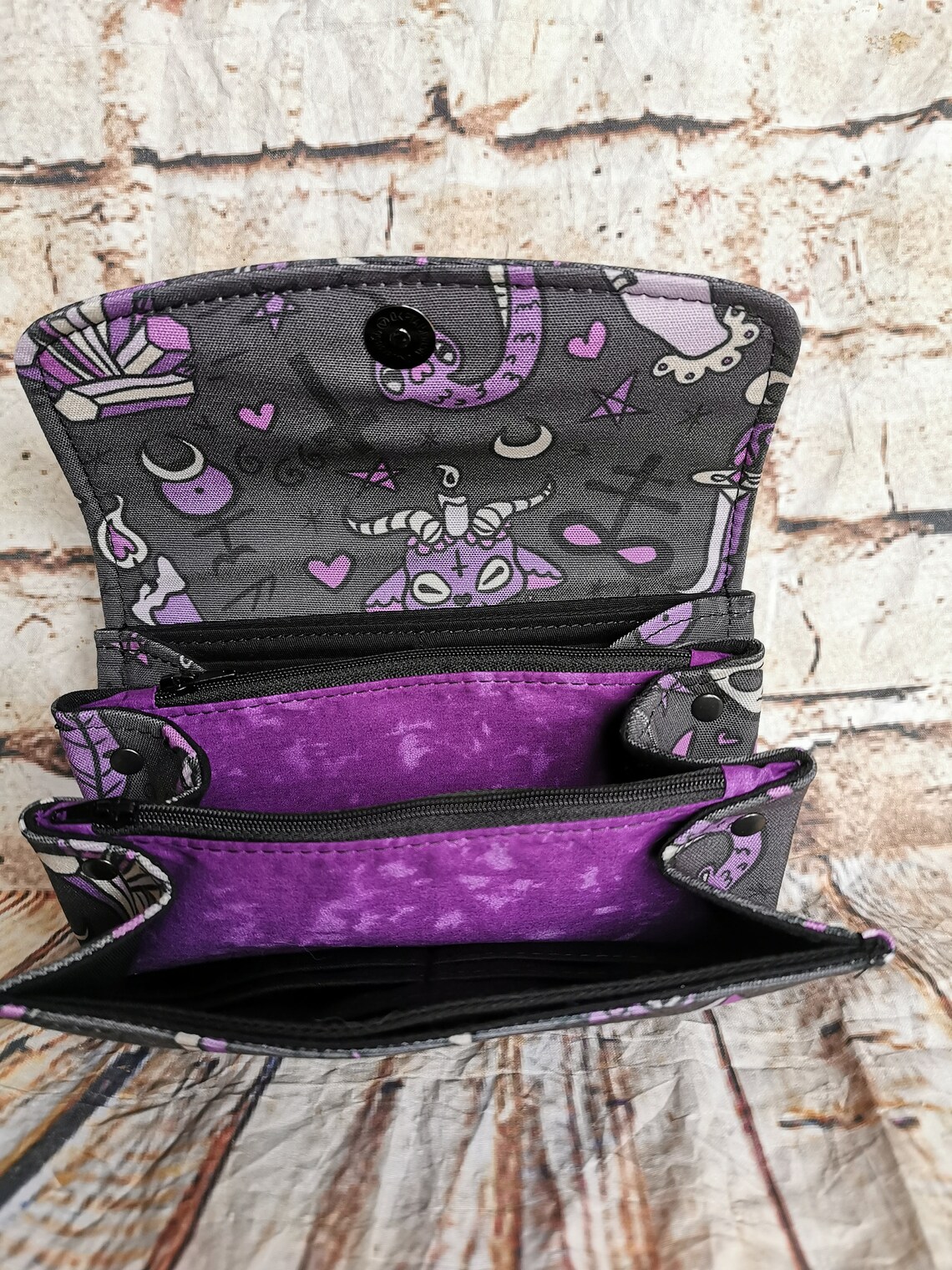 Witch Purse Cute Baphomet Clutch Goth Wallet Pastel Goth Etsy