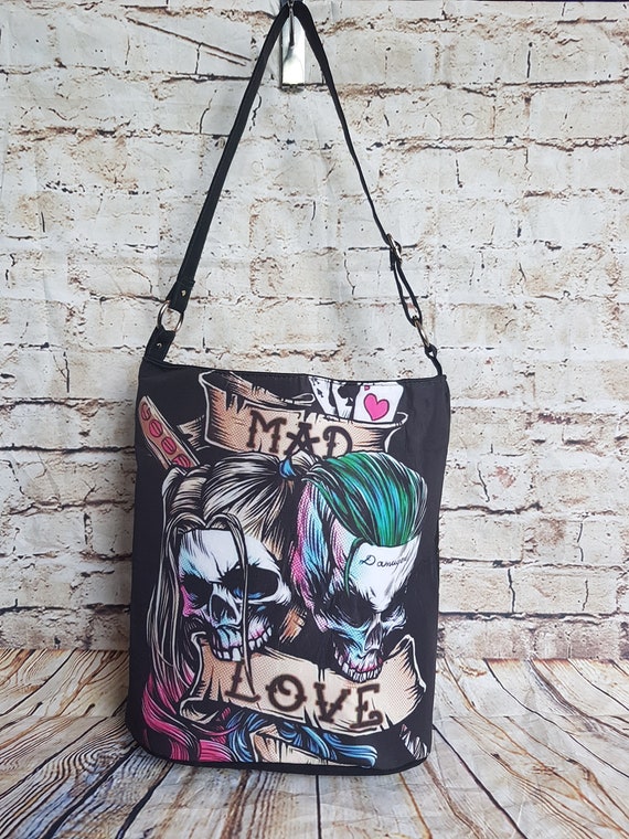 Comics Harley Quinn Print Shoulder Bag Kids Suicide Squad Crossbody Purse Custom