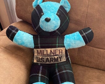 Free Supplement Minky fabric/ Christmas present/ Memory Bear/ Custom bear/ Stuffed bear/ Handmade bear