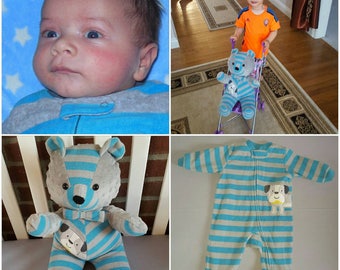 Memory Bear made out of your beloved one's clothes combined with my own minky fabric with no extra charge.