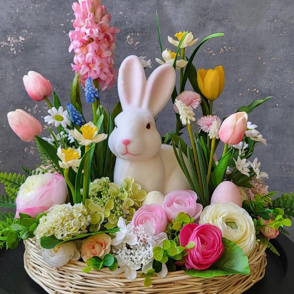 Luxury spring cottage decor, Easter decor, spring home decor, Easter centerpiece, Easter arrangement, spring centerpiece, spring arrangement