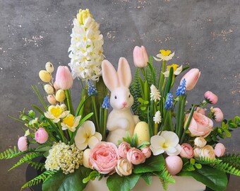 Luxury spring centerpiece, easter centerpice, spring home decor, easter gift, spring flower arrangement, easter decor, spring cottage decor