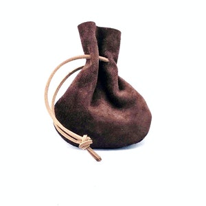 Suede pouch with lace. Choose your colour!