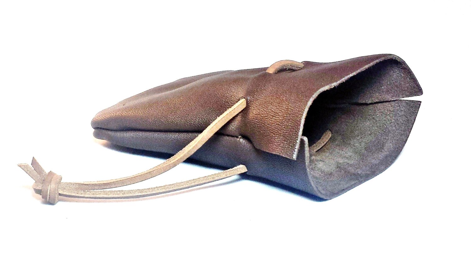 Medium Laced Leather Pouch