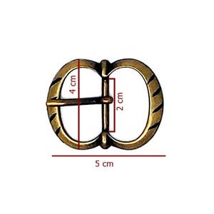 SET of 06 Historical buckles, Brass or Silver colours